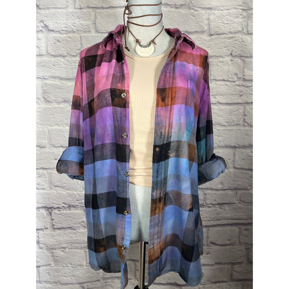 Reworked/Upcycled flannel shirt - Picture 1 of 7